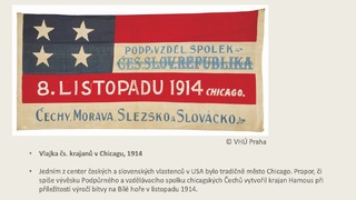 Vlajka čs. krajanů v Chicagu, 1914