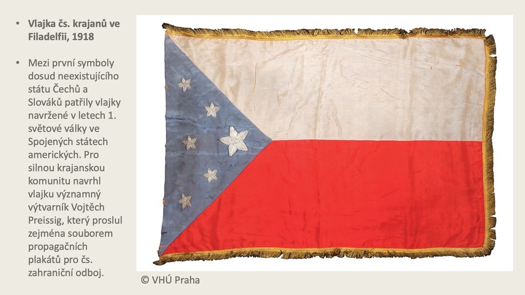 Vlajka čs. krajanů ve Filadelfii, 1918