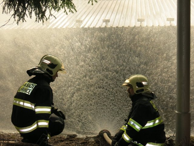 Vodní clona k ochraně muničního skladu od lesního požáru 1