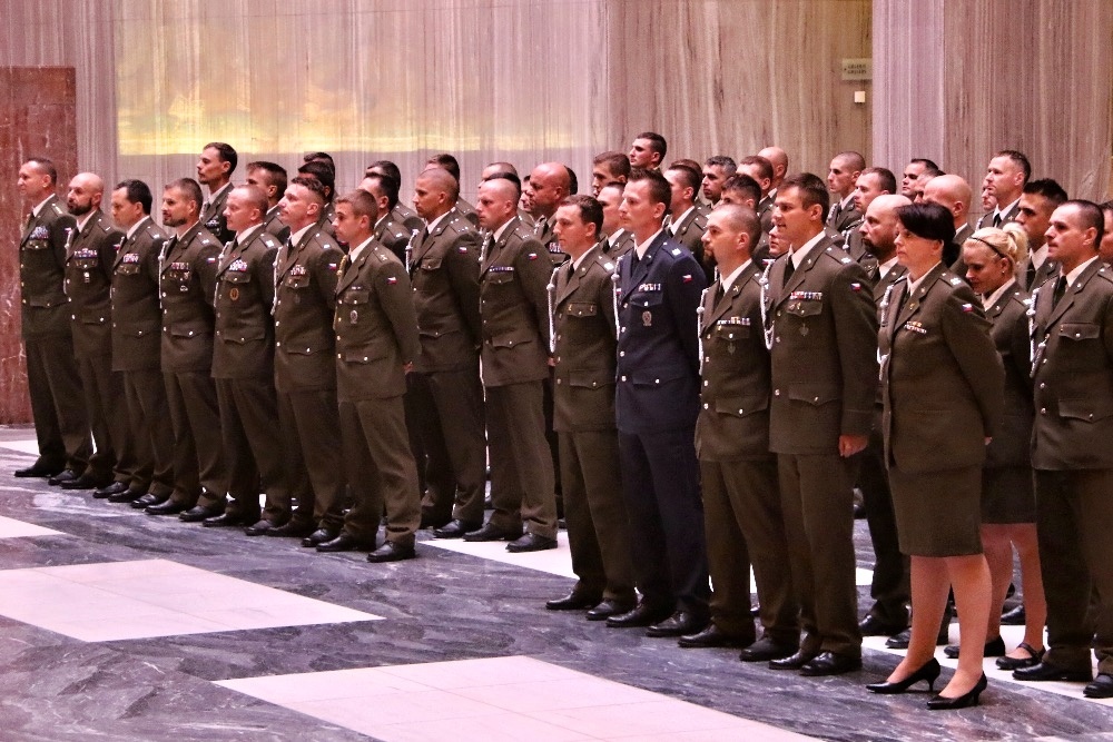 Vojáci nastoupení na Vítkově