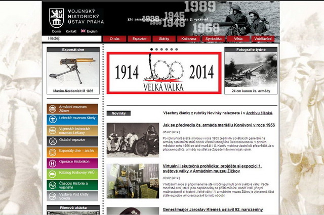 Webové stránky Vojenského historického ústavu Praha