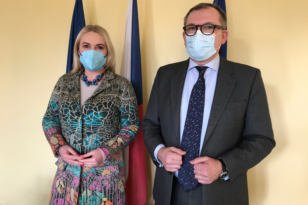 Ministryně obrany Jana Černochová a ředitel EDA Jiří Šedivý