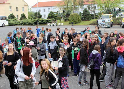 Závěrečný nástup - školáci se tvářili spokojeně