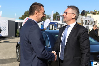 Zbyněk Pavlačík, spoluorganizátor Dnů NATO, při setkání s ministrem Metnarem