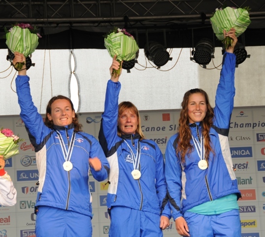 Zlaté kajakářky - Ornstová, Hilgertová a Kudějová
