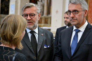 Zleva náměstek ministryně obrany Itálie Raffaele Volpi a český ministr obrany Lubomír Metnar
