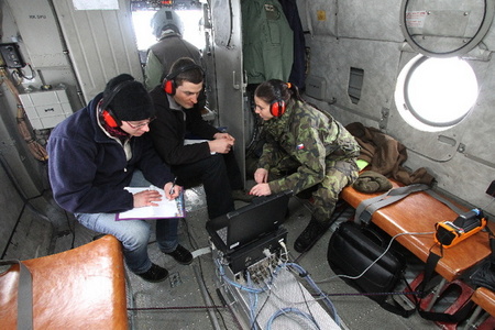 First evaluation of collected data aboard the helicopter