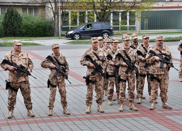  Nástup cvičících při zahájení cvičení Messenger 1-2016