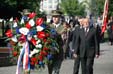 Prezident republiky Klaus při pokládání věnce