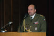 Plukovník Aleš Knížek vystoupil s pozdravným projevem ministra obrany