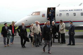 Former Czechoslovak RAF pilots who decided to live in the U.K. after WW II - Rudolf Capek, Josef Novak, Hugo Mellion, Jiri Pavel, Alois Piska, Peters Bernard, Zbysek Pemberton-Necas and Arnost Polak