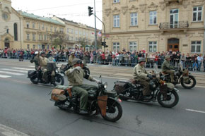 Ride of historical motorcycles - Convoy of Liberty