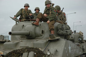 Men and tank- Convoy of Liberty
